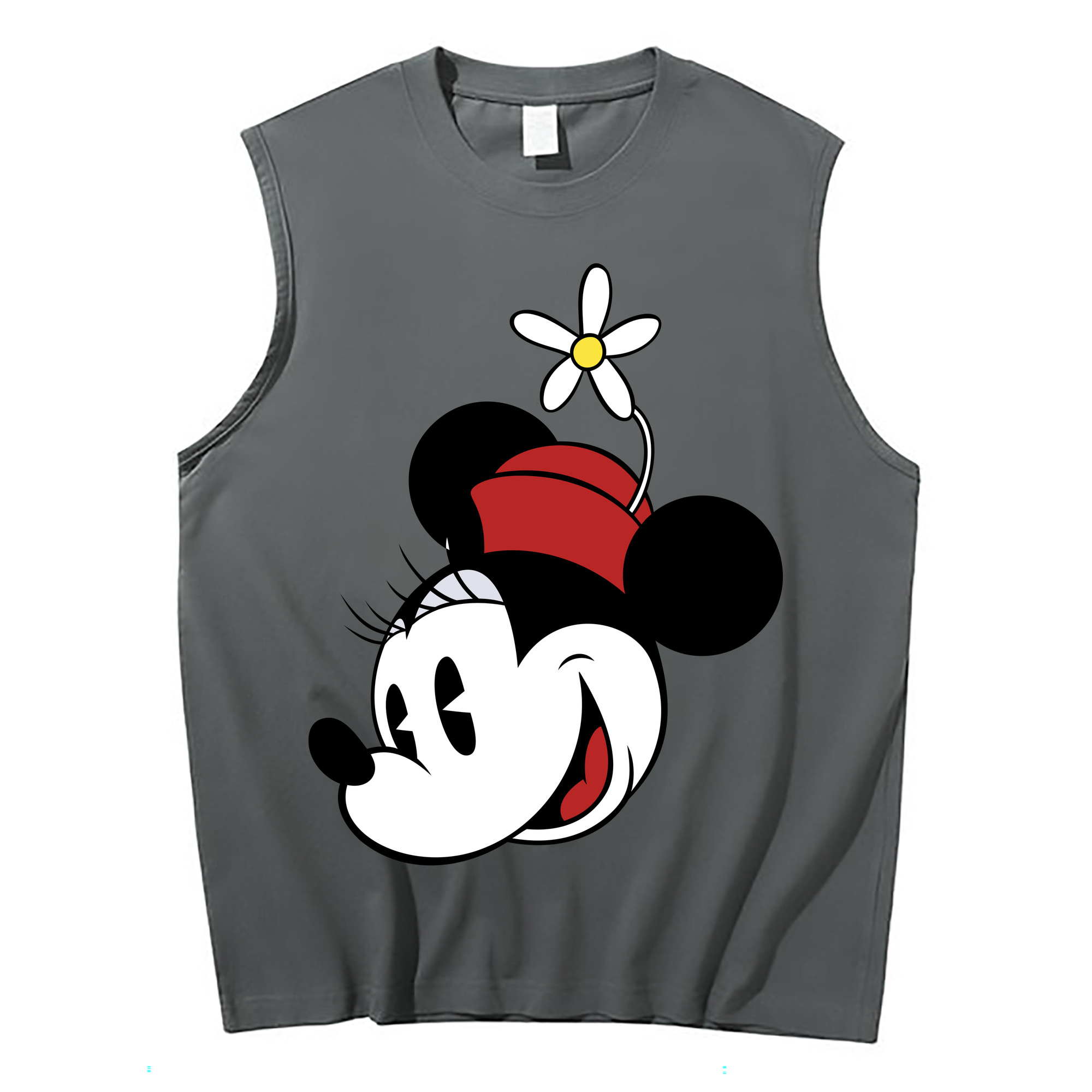 ミッキーマウス Mickey Mouse コットン100％タンクトップ（フロントプリント）